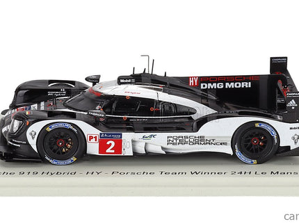 Porsche 919 Hybrid 2.0L Turbo Team Porsche N°2 Víťaz 24h Le Mans 2016 Romain Dumas - Neel Jani - Marc Lieb 1:43 Spark Model čierna biela
