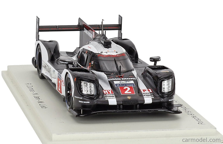 Porsche 919 Hybrid 2.0L Turbo Team Porsche N°2 Víťaz 24h Le Mans 2016 Romain Dumas - Neel Jani - Marc Lieb 1:43 Spark Model čierna biela