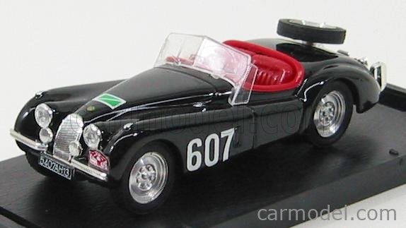 Jaguar XK 120 Spider N°607 Rally Delle Alpi 1953 1:43 Brumm čierna