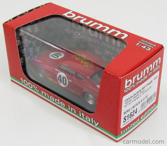 Lancia Aurelia B20 N°40 Coupe 1952 - Hobby Model Expo 2016 - 40th Anniversary 1:43 Brumm červená