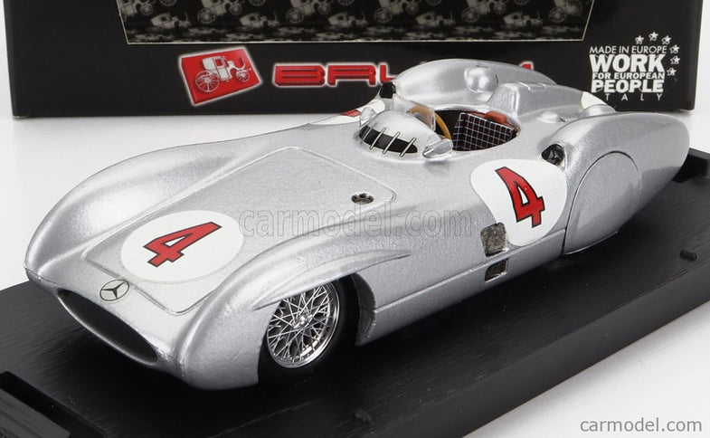 Mercedes Benz F1 W196C N°4 Prove Avus 1954 Karl Kling 1:43 Brumm strieborná
