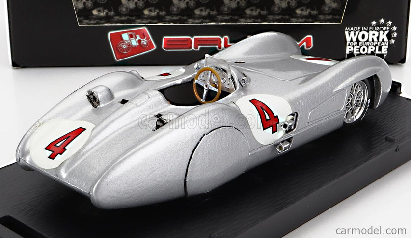 Mercedes Benz F1 W196C N°4 Prove Avus 1954 Karl Kling 1:43 Brumm strieborná