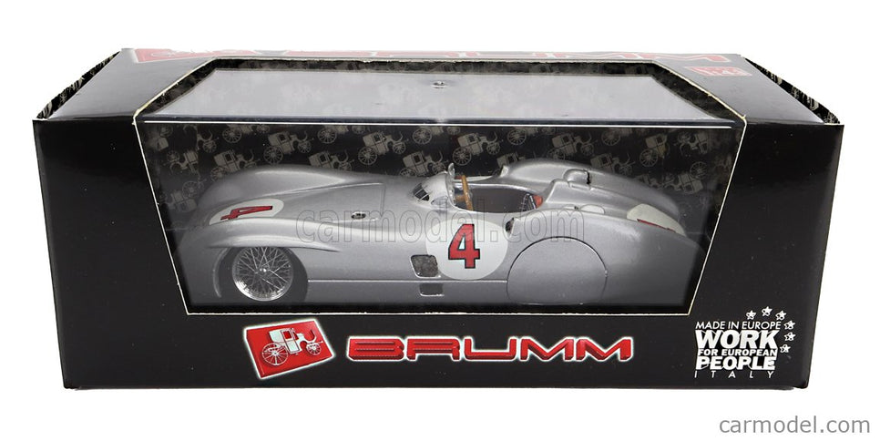 Mercedes Benz F1 W196C N°4 Prove Avus 1954 Karl Kling 1:43 Brumm strieborná