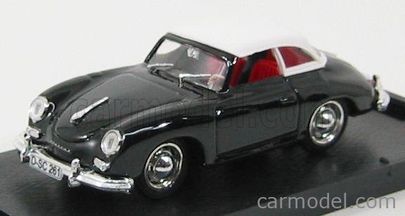 Porsche 356 Hard Top 1952 1:43 Brumm čierna biela