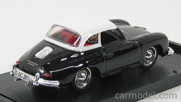 Porsche 356 Hard Top 1952 1:43 Brumm čierna biela