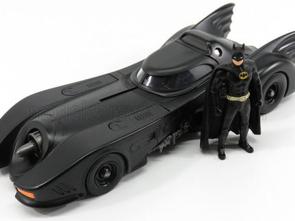BATMAN | BATMOBILE MOVIE 1989 WITH BATMAN FIGURE | MATT BLACK