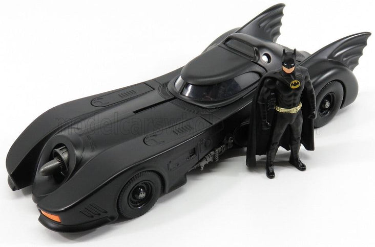 BATMAN | BATMOBILE MOVIE 1989 WITH BATMAN FIGURE | MATT BLACK