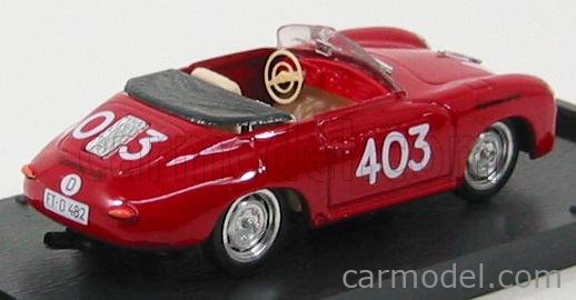 Porsche 356 Speedster N°403 Mille Miglia 1952 1:43 Brumm červená