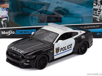 Ford Mustang Coupe 5.0 GT Highway Patrol Police 2015 1:24 Maisto čierna biela