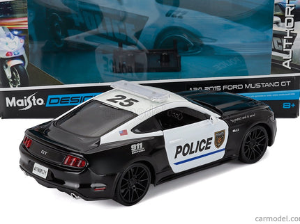 Ford Mustang Coupe 5.0 GT Highway Patrol Police 2015 1:24 Maisto čierna biela