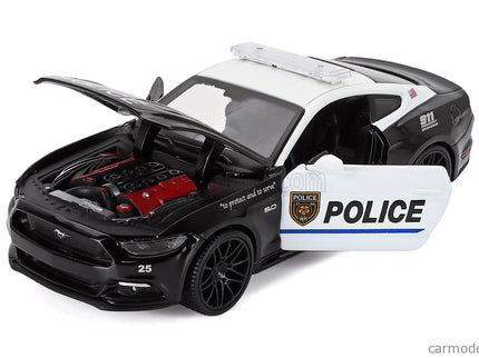 Ford Mustang Coupe 5.0 GT Highway Patrol Police 2015 1:24 Maisto čierna biela