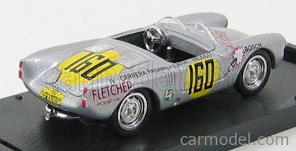 Porsche 550 RS Carrera Mexico 1953 Hans Herrmann 1:43 Brumm strieborná