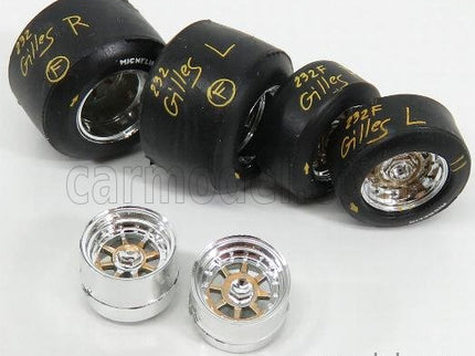 Accessories Set Pneumatici Michelin - Tyres 1:43 Brumm čierna strieborná