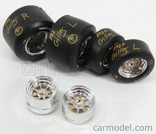Accessories Set Pneumatici Michelin - Tyres 1:43 Brumm čierna strieborná