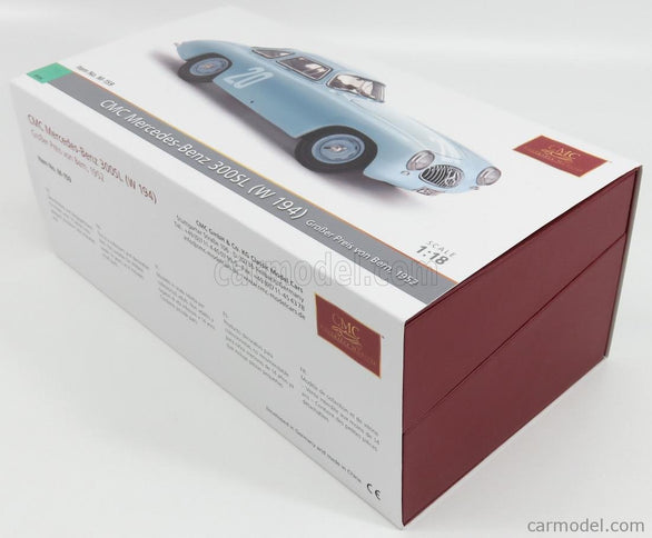 Mercedes Benz 300SL (W154) Team Daimler-Benz AG N°20 2. Miesto Bern GP 1952 H.Lang 1:18 CMC svetlomodrá