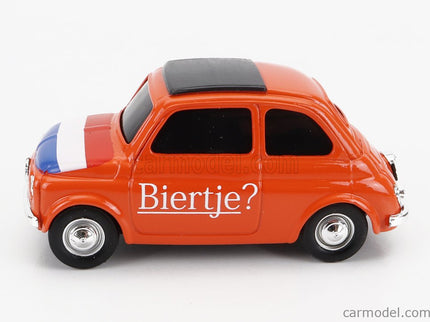 Fiat 500 Olanda Biertje ? - T'is Hier Fantastisch 1:43 Brumm oranžová