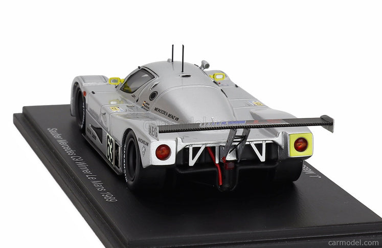 Mercedes Benz Sauber C9 5.0L Turbo V8 Team Sauber Mercedes N°63 Víťaz 24h Le Mans 1989 Jochen Mass - Manuel Reuter - Stanley Dickens 1:43 Spark Model strieborná