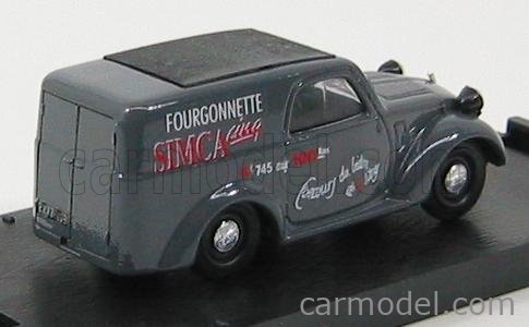 Simca 5 Van Salone Auto Parigi 1936 1:43 Brumm sivá