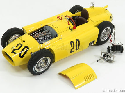 Ferrari F1 Set 2X Lancia D50 N°20 6. Miesto Belgium GP 1956 A.Pilette + D50 N°6 Víťaz GP Torino 1955 A.Ascari 1:18 CMC červená žltá