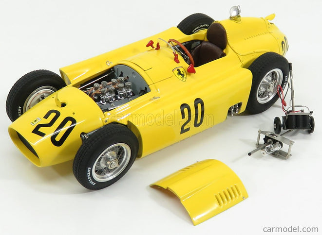 Ferrari F1 Set 2X Lancia D50 N°20 6. Miesto Belgium GP 1956 A.Pilette + D50 N°6 Víťaz GP Torino 1955 A.Ascari 1:18 CMC červená žltá