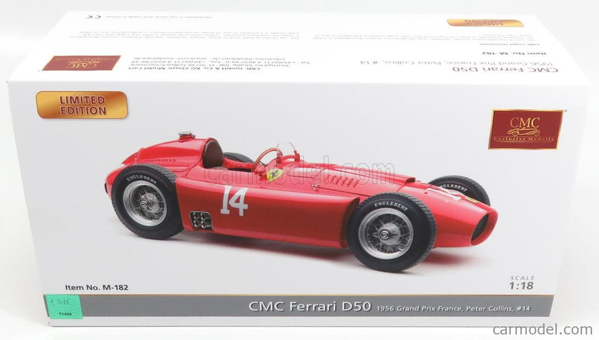 Ferrari F1 D50 Short Nose N°14 French GP 1956 Collins 1:18 CMC červená