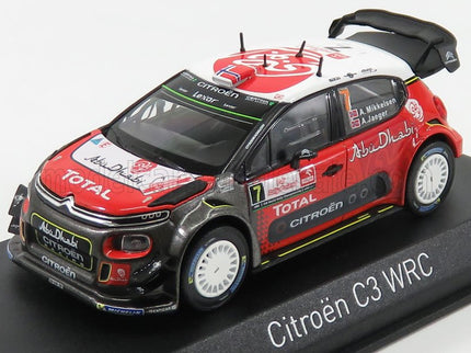 CITROEN | C3 WRC ABU DHABI N 7 RALLY POLOGNE 2017 A.MIKKELSEN - A.JAEGER | RED WHITE BLACK