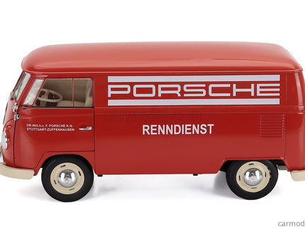 Volkswagen T1 Van Porsche Renndienst 1962 1:18 Welly červená
