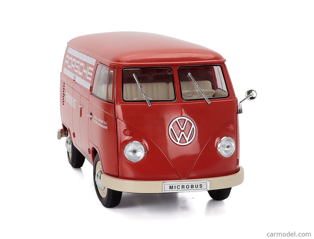 Volkswagen T1 Van Porsche Renndienst 1962 1:18 Welly červená