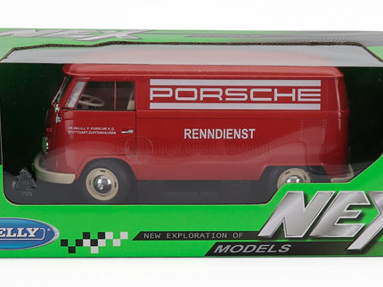 Volkswagen T1 Van Porsche Renndienst 1962 1:18 Welly červená
