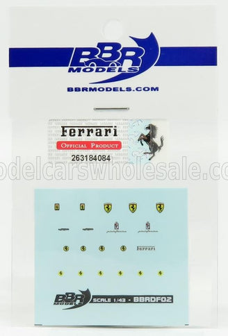 FERRARI | DECALS - HIGH QUALITY - WITH THREADS OF REAL CHROME | /