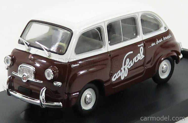 Fiat 600 Multipla Veicolo Commerciale Caffarel 1956 1:43 Brumm biela hnedá