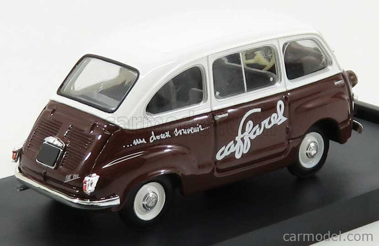 Fiat 600 Multipla Veicolo Commerciale Caffarel 1956 1:43 Brumm biela hnedá