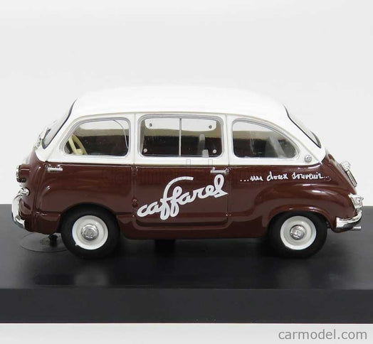 Fiat 600 Multipla Veicolo Commerciale Caffarel 1956 1:43 Brumm biela hnedá