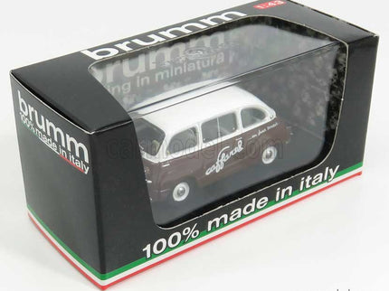 Fiat 600 Multipla Veicolo Commerciale Caffarel 1956 1:43 Brumm biela hnedá