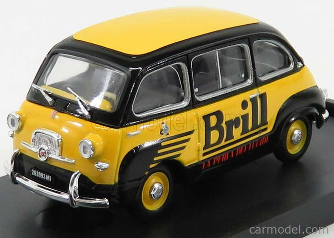 Fiat 600 Multipla Veicolo Commerciale Lucido Da Scarpe Brill 1956 1:43 Brumm žltá modrá