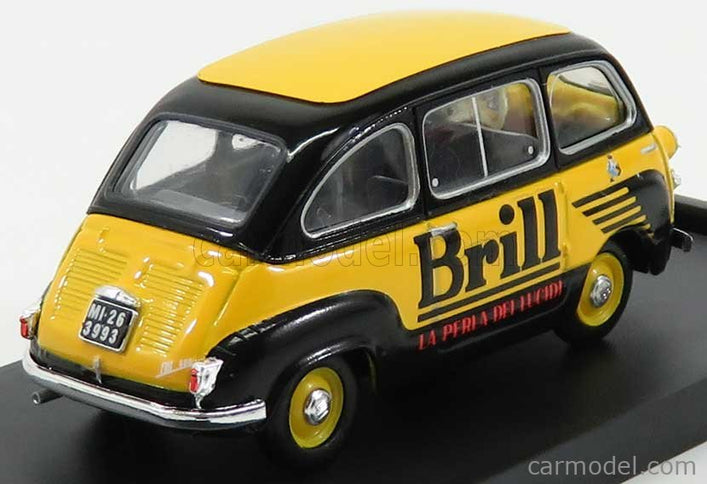 Fiat 600 Multipla Veicolo Commerciale Lucido Da Scarpe Brill 1956 1:43 Brumm žltá modrá