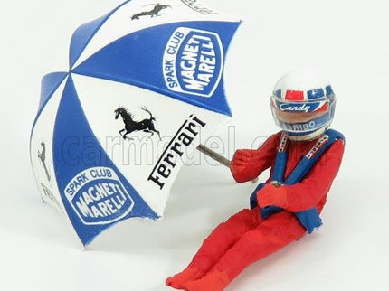 Figures Didier Pironi For Ferrari 126C2 F1 With Umbrella 1:43 Brumm červená