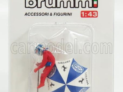 Figures Didier Pironi For Ferrari 126C2 F1 With Umbrella 1:43 Brumm červená