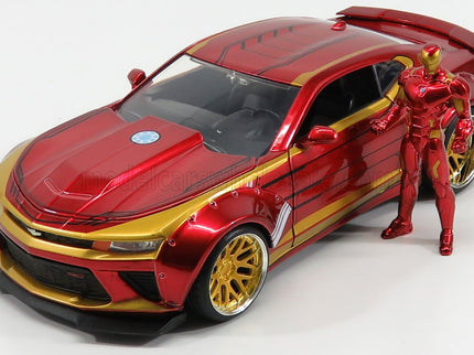 CHEVROLET | CAMARO COUPE WITH IRON MAN FIGURE 2016 | RED GOLD