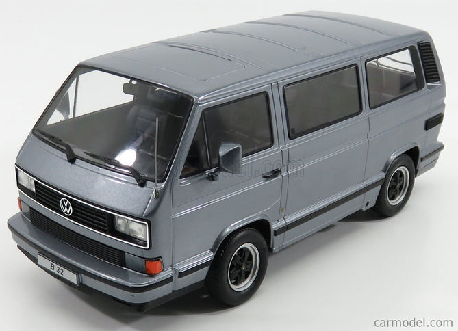 Volkswagen T3 Porsche B32 Minibus 1984 1:18 KK Scale sivá metalická