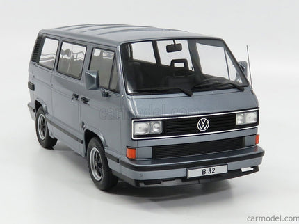 Volkswagen T3 Porsche B32 Minibus 1984 1:18 KK Scale sivá metalická