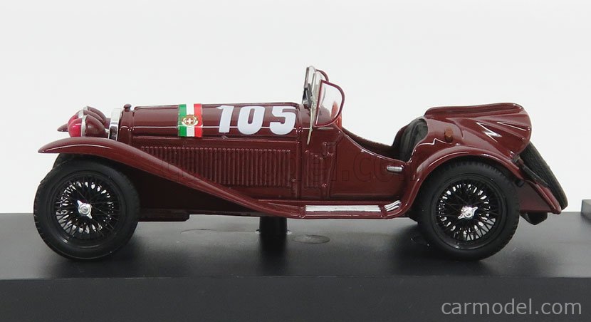ALFA ROMEO 2300 Spider N°105 Mille Miglia 1932 T.Nuvolari - G.B.Guidotti 1:43 Brumm bordó