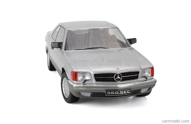 Mercedes Benz S-Class 560SEC Coupe (C126) 1980 1:18 KK Scale strieborná