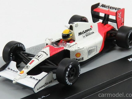 Mclaren F1 MP4/4 N°12 Majster Sveta San Marino GP Ayrton Senna 1988 1:43 Edicola biela červená