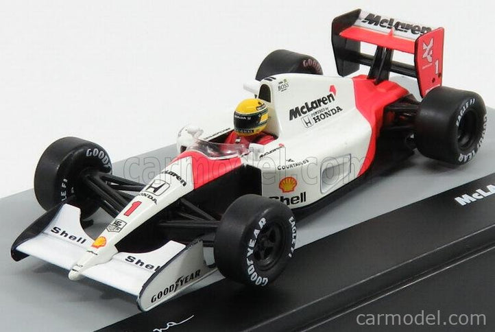 Mclaren F1 MP4/4 N°12 Majster Sveta San Marino GP Ayrton Senna 1988 1:43 Edicola biela červená