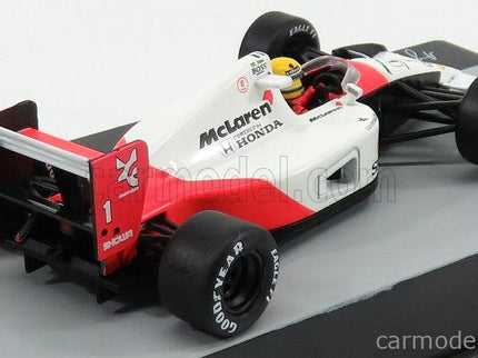Mclaren F1 MP4/4 N°12 Majster Sveta San Marino GP Ayrton Senna 1988 1:43 Edicola biela červená