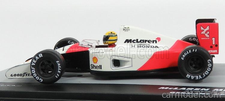 Mclaren F1 MP4/6 N°1 German GP Ayrton Senna 1991 Majster Sveta 1:43 Edicola biela červená