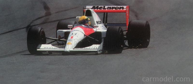 Mclaren F1 MP4/4 N°12 Majster Sveta San Marino GP Ayrton Senna 1988 1:43 Edicola biela červená