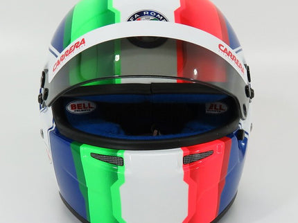 Bell Helmet F1 Helma C38 Ferrari Team Alfa Romeo N°99 Sezóna 2019 Antonio Giovinazzi 1:2 Mini Helmet červená biela zelená
