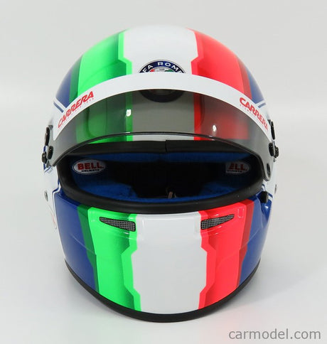 Bell Helmet F1 Helma C38 Ferrari Team Alfa Romeo N°99 Sezóna 2019 Antonio Giovinazzi 1:2 Mini Helmet červená biela zelená
